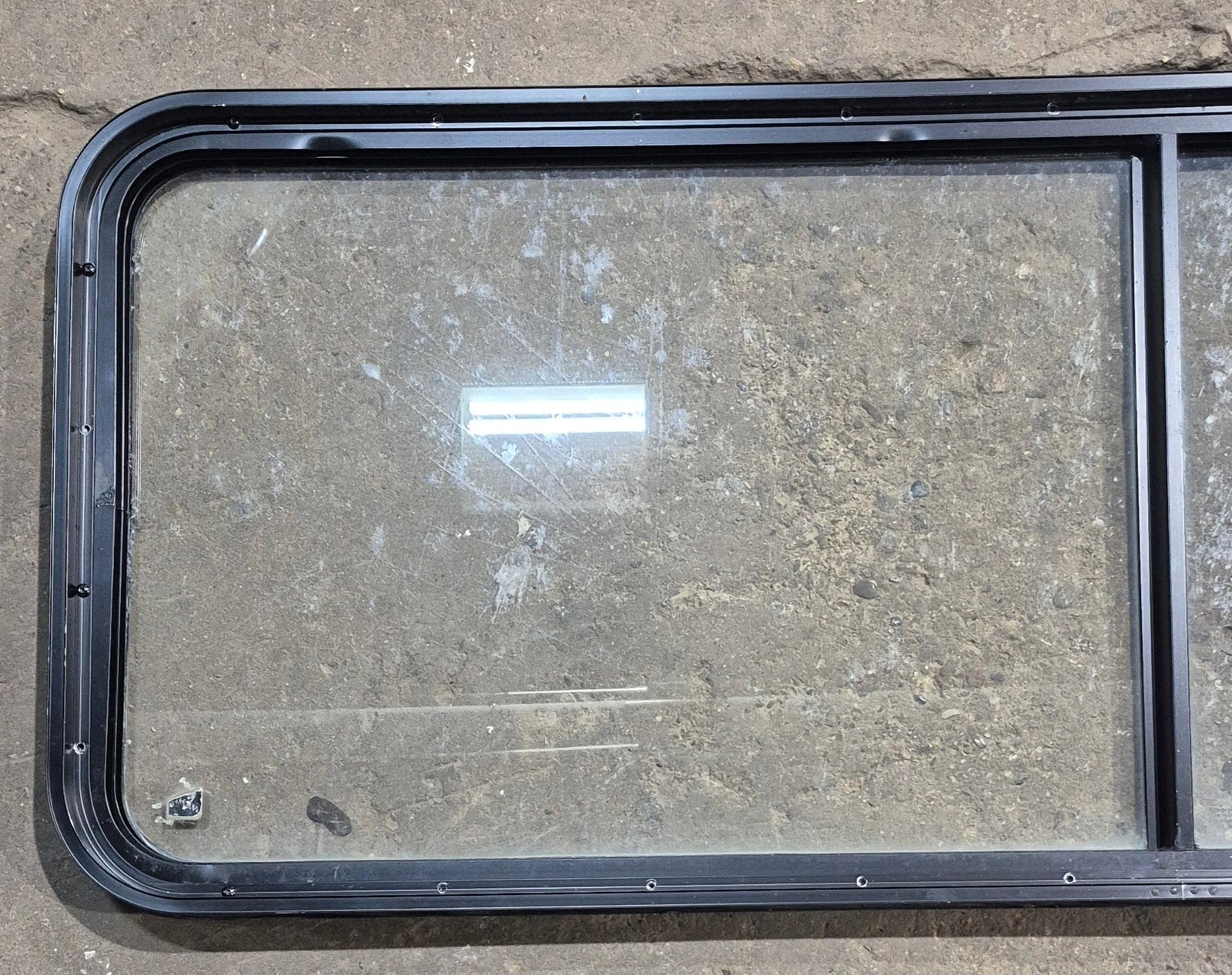 Used Black Radius Non Opening Window : 60 1/4