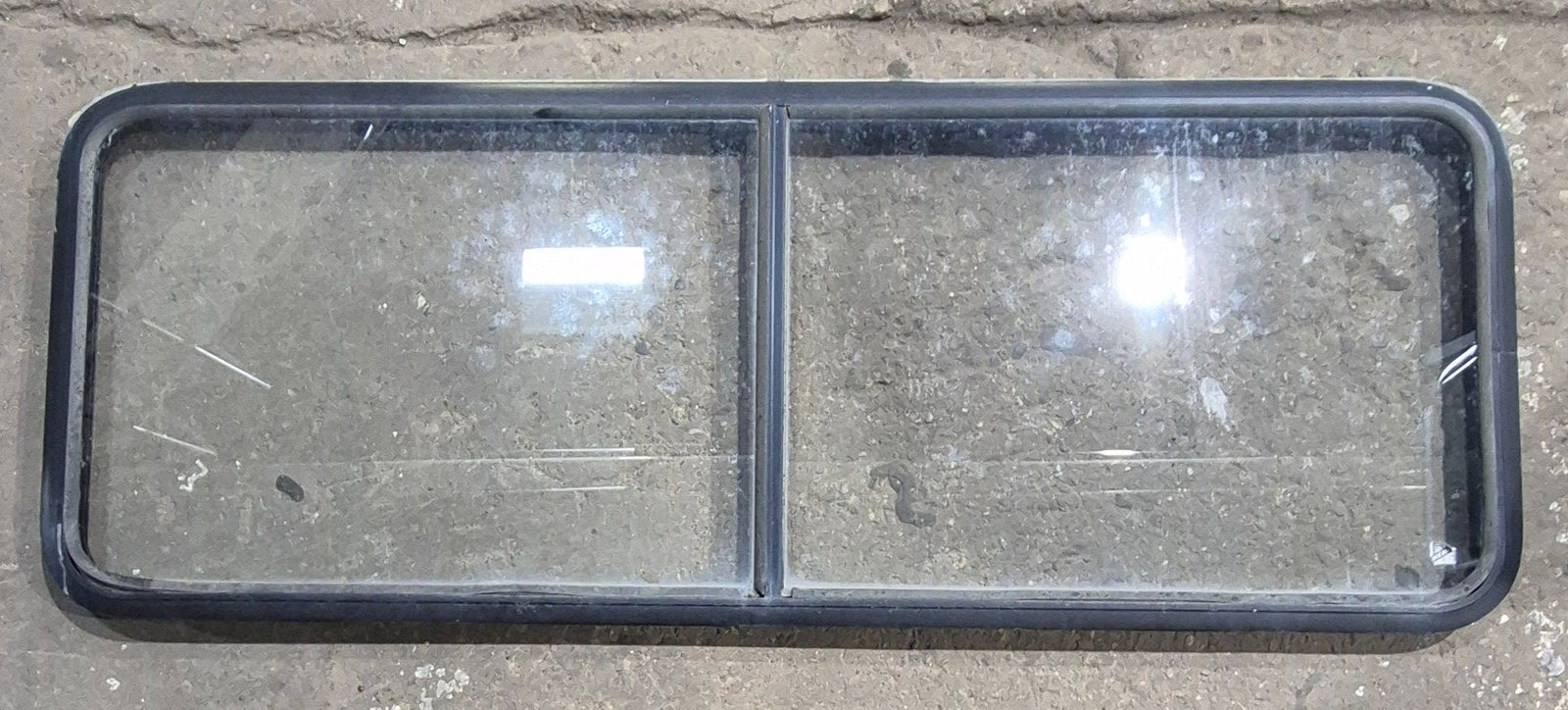 Used Black Radius Non Opening Window : 60 1/4