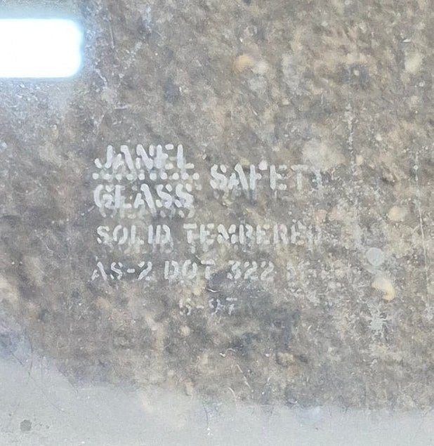 Used Black Radius Non Opening Window : 60 1/4" W x 21 3/4" H x 1 5/8" D - Young Farts RV Parts