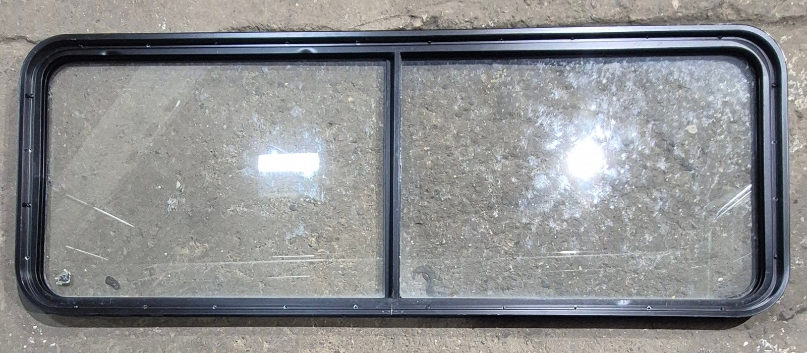 Used Black Radius Non Opening Window : 60 1/4