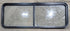 Used Black Radius Non Opening Window : 60 1/4" W x 21 3/4" H x 1 5/8" D - Young Farts RV Parts