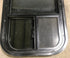 Used Black Radius Opening Window : 13 1/2" W x 25 1/2" H x 1 7/8" D - Young Farts RV Parts