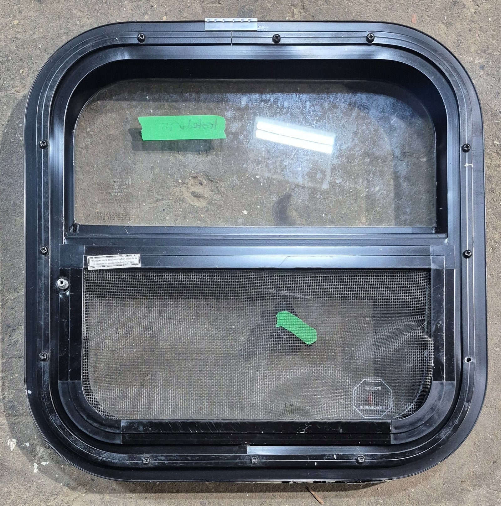 Used Black Radius Opening Window : 15 1/4