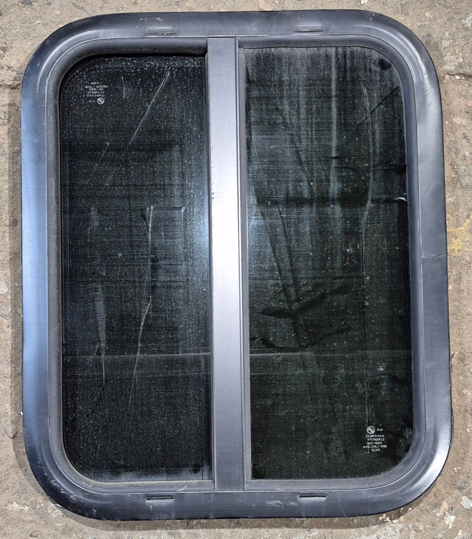 Used Black Radius Opening Window : 17 1/2