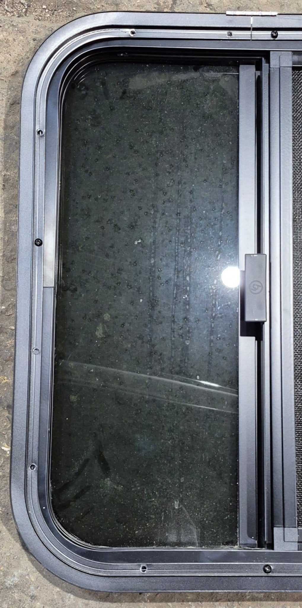 Used Black Radius Opening Window : 17 1/2