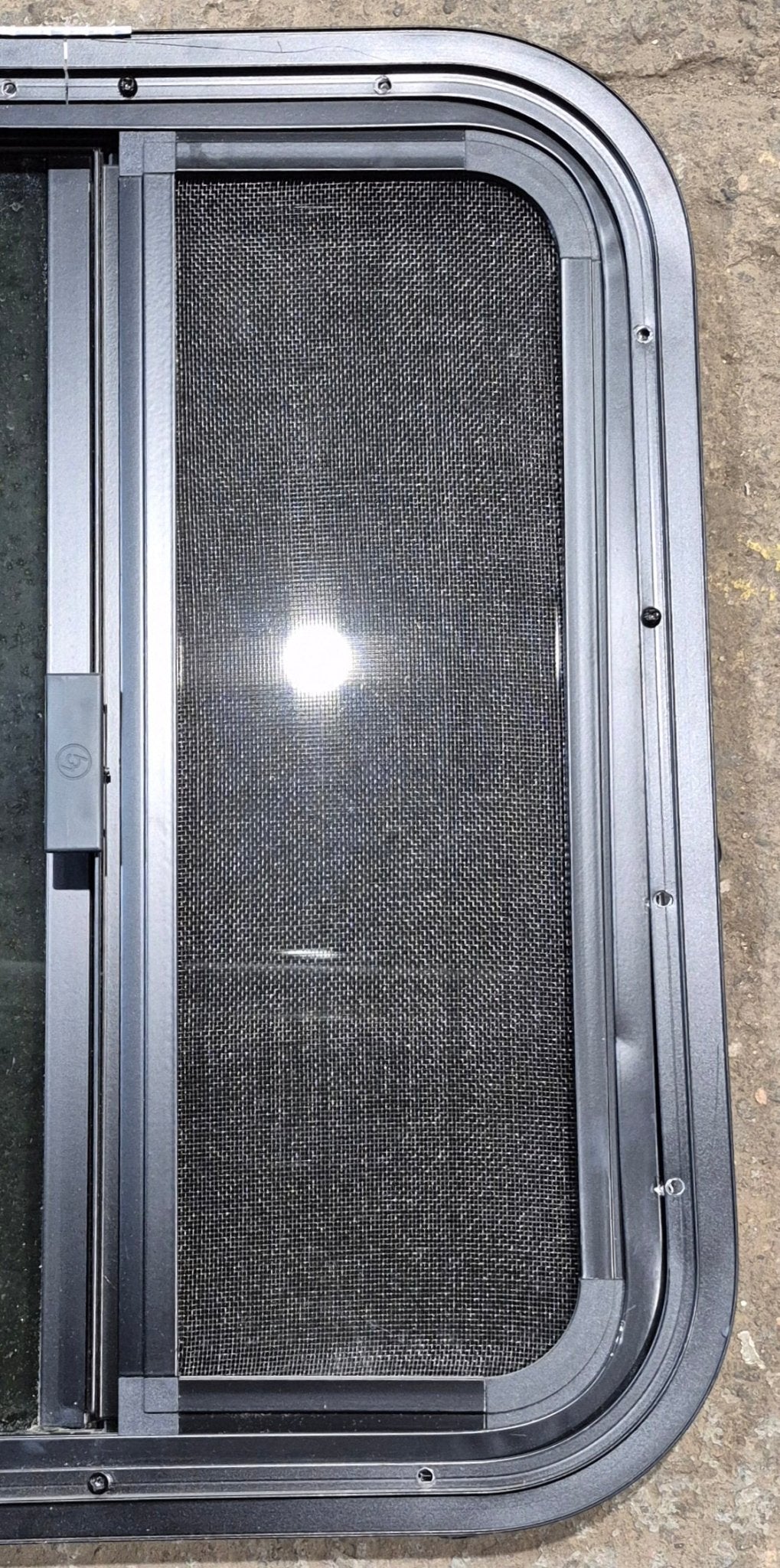 Used Black Radius Opening Window : 17 1/2