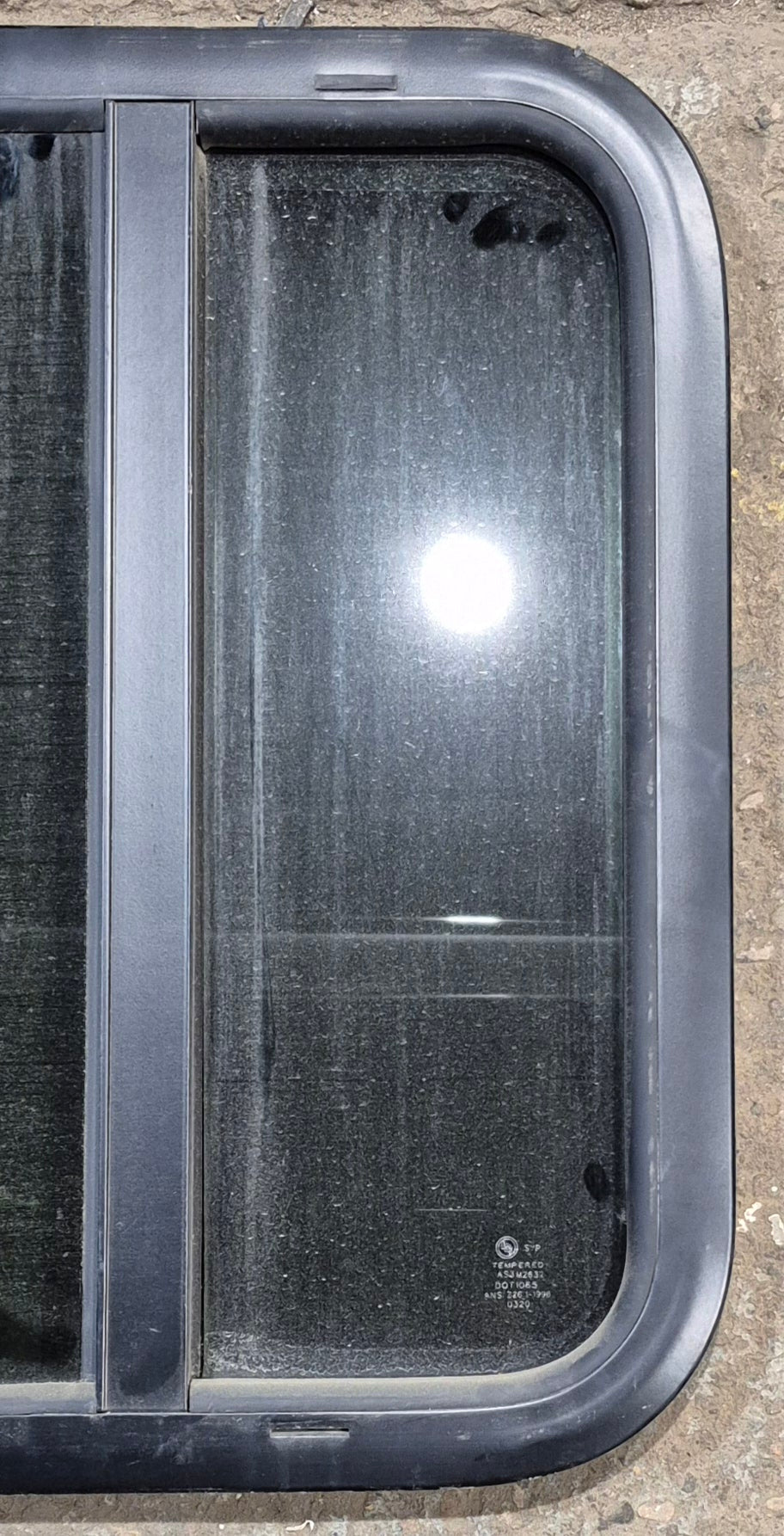 Used Black Radius Opening Window : 17 1/2