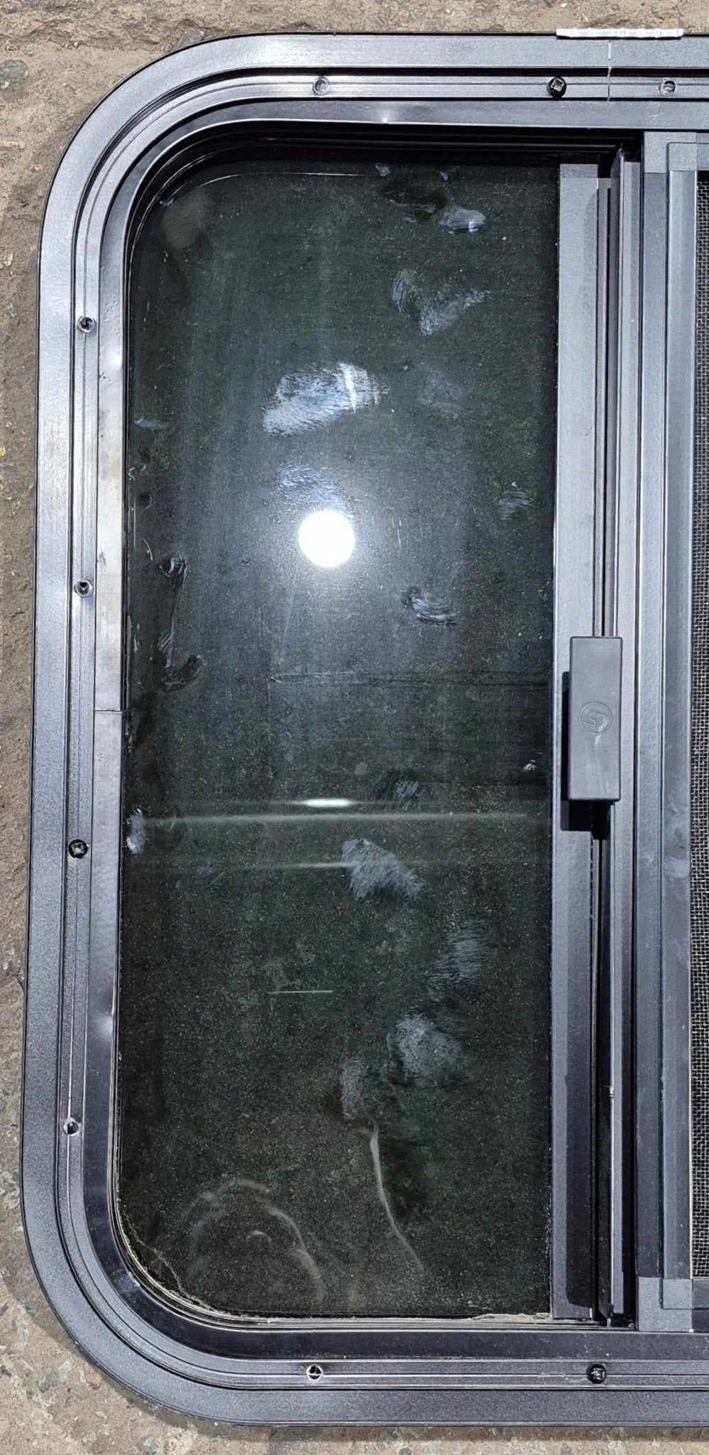 Used Black Radius Opening Window : 17 1/2