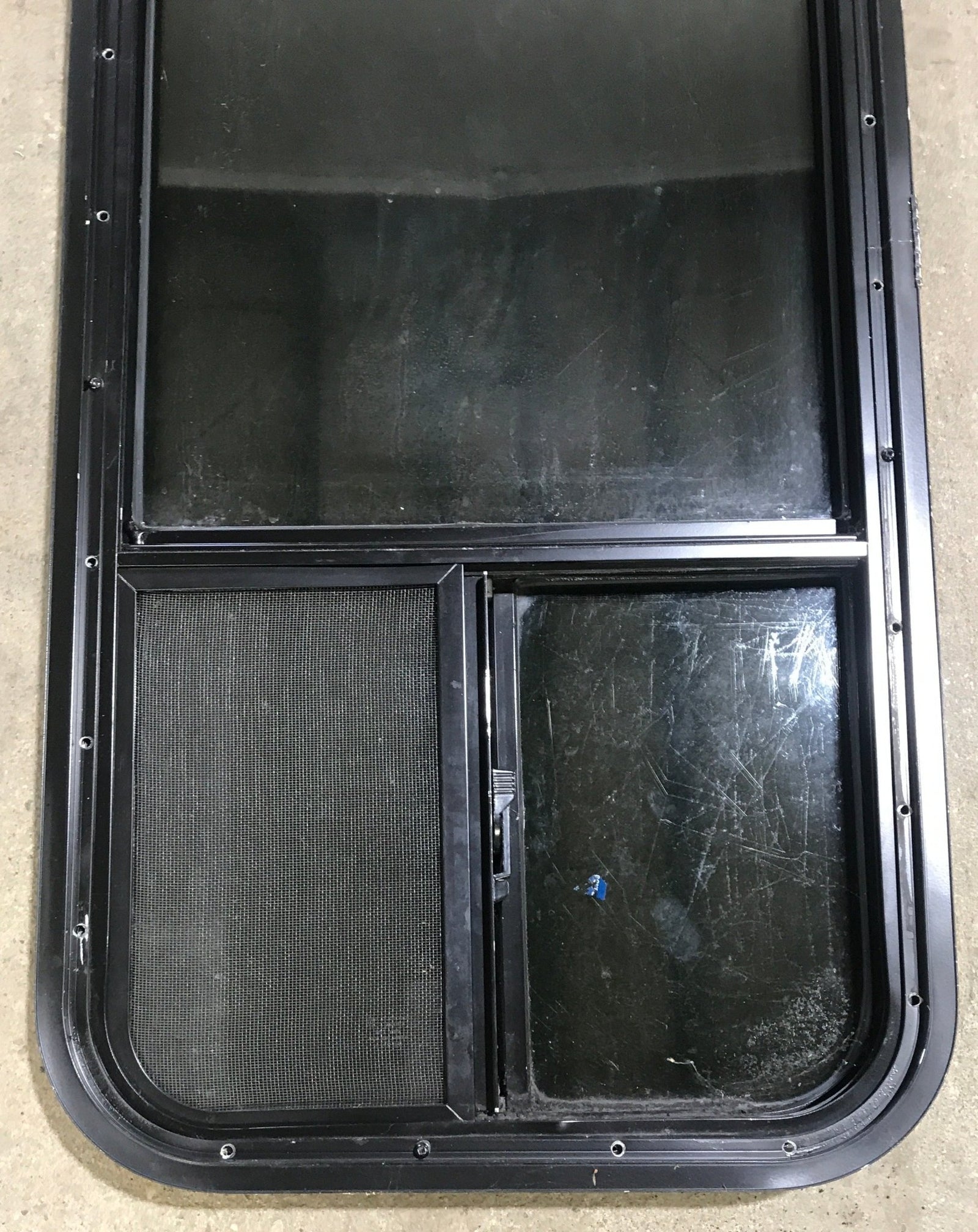 Used Black Radius Opening Window : 17 1/2