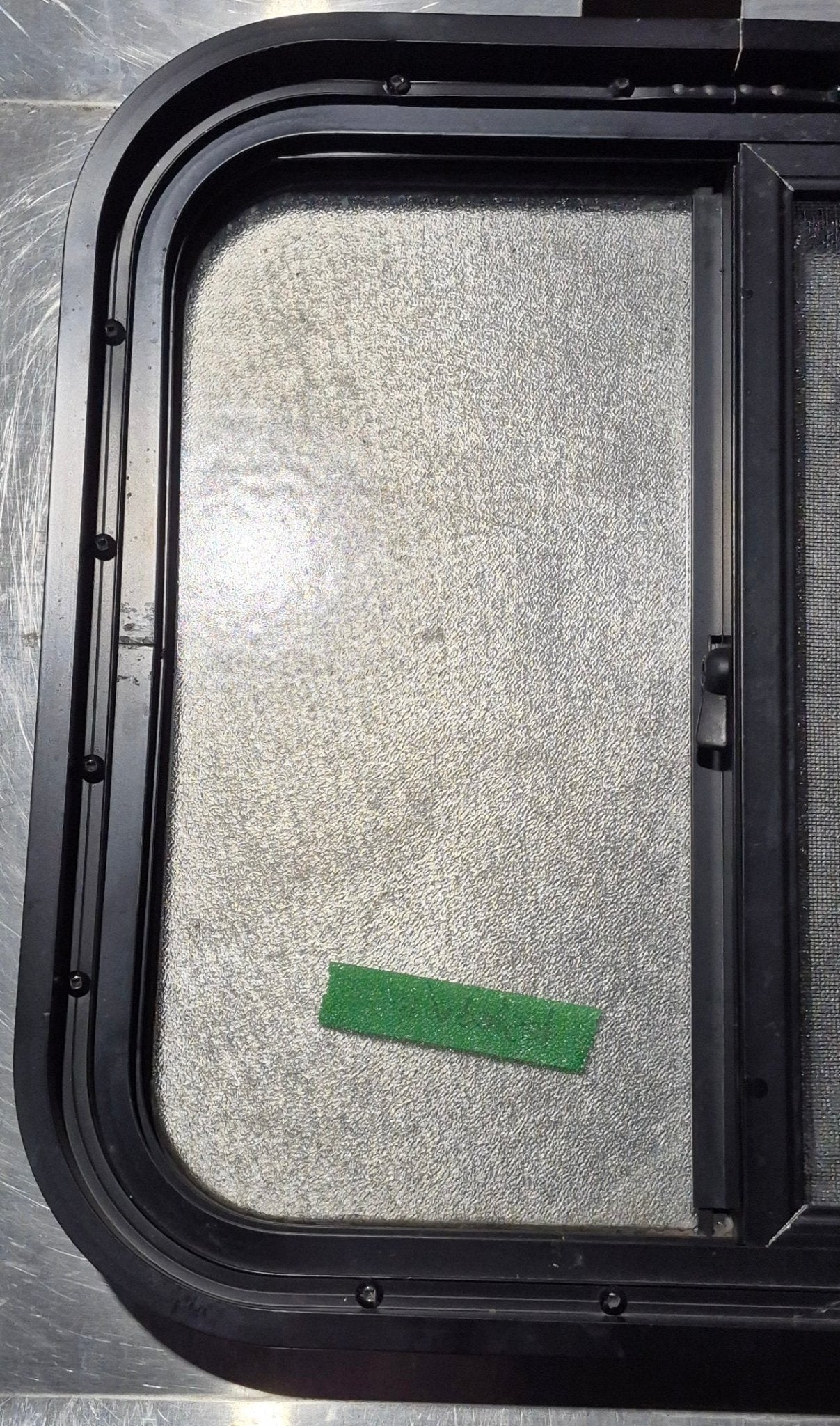 Used Black Radius Opening Window : 18 1/4