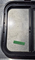 Used Black Radius Opening Window : 18 1/4" W x 17 3/4" H x 1 3/4" - Young Farts RV Parts