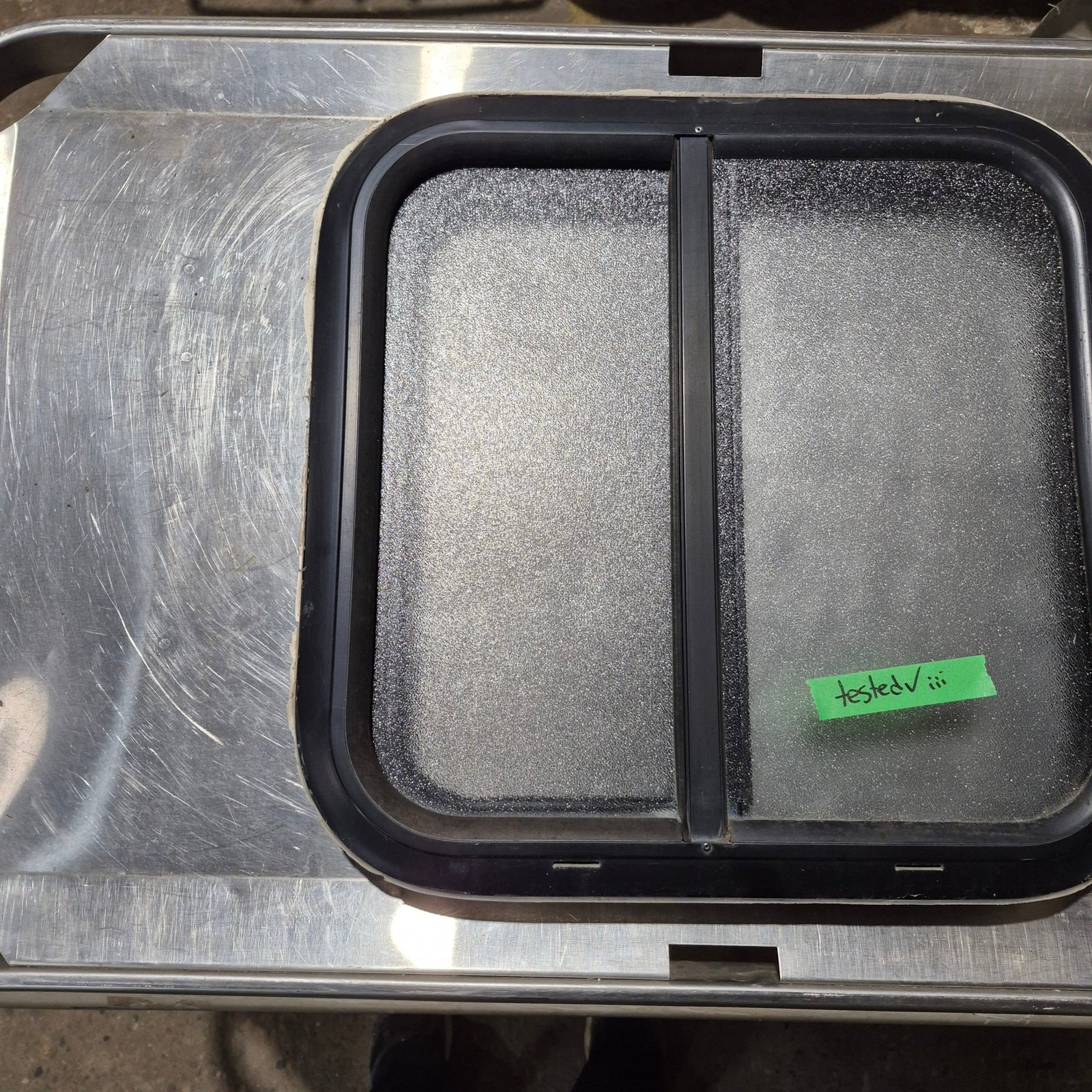 Used Black Radius Opening Window : 18 1/4