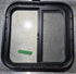 Used Black Radius Opening Window : 18 1/4" W x 17 3/4" H x 1 3/4" - Young Farts RV Parts