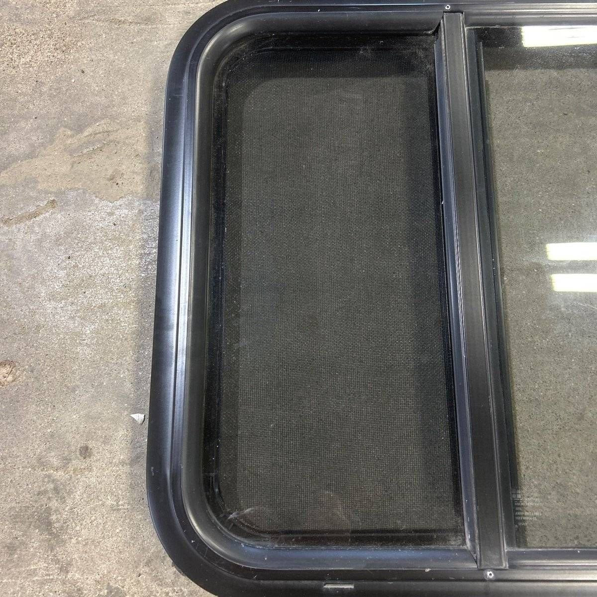 Used Black Radius Opening Window - 19.875 X 19.875 X 1.875 - Young Farts RV Parts