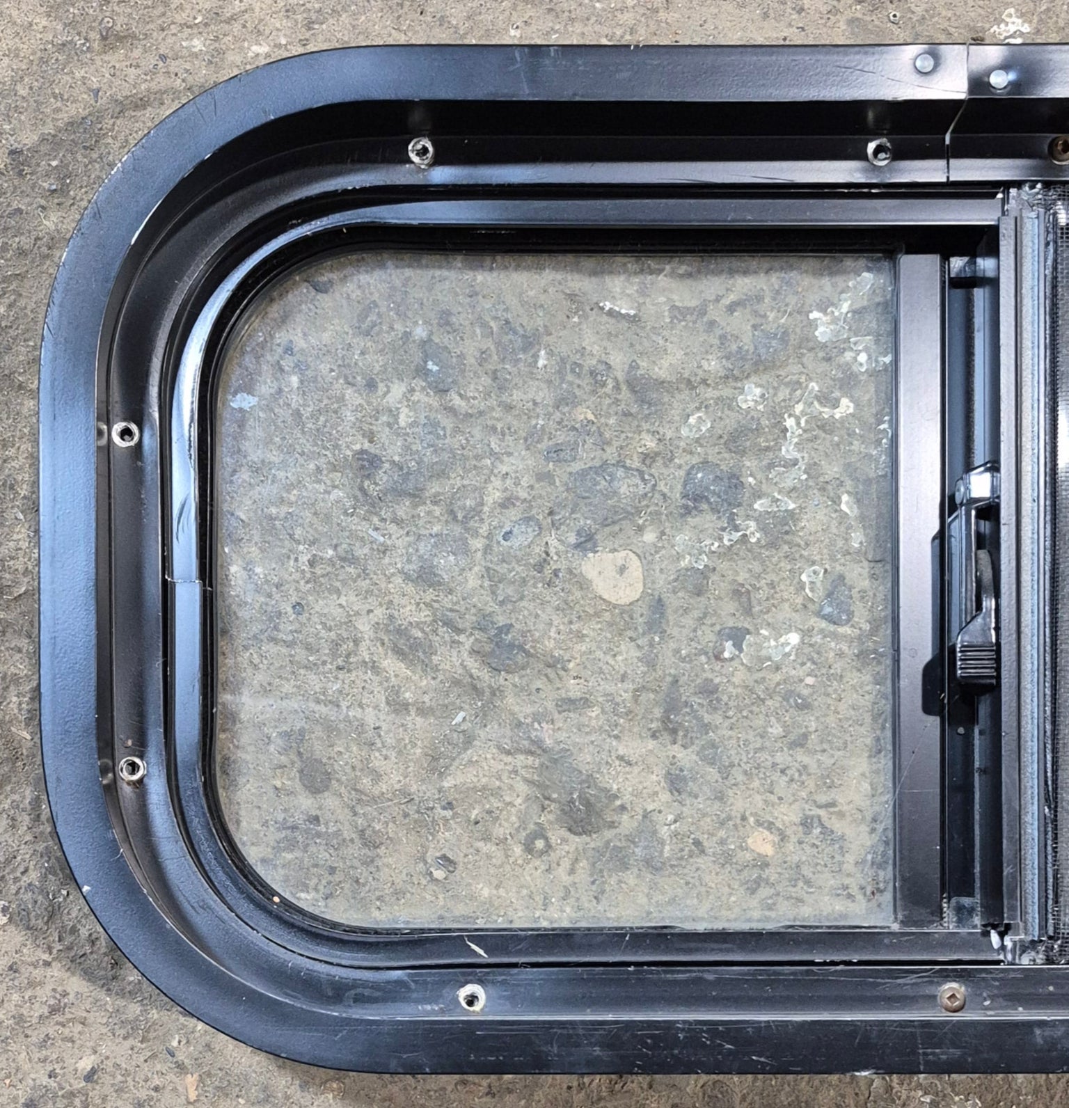 Used Black Radius Opening Window : 20 3/4