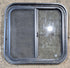 Used Black Radius Opening Window : 20 3/4" W x 20" H x 1 3/4" - Young Farts RV Parts