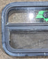 Used Black Radius Opening Window : 23 1/2" W x 14 1/4" H x 1 7/8" - Young Farts RV Parts