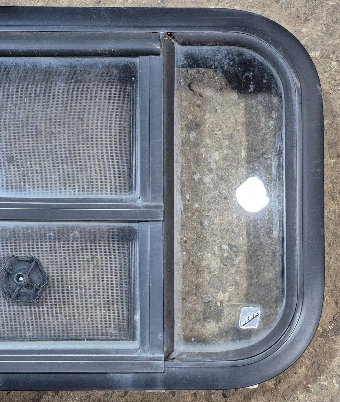 Used Black Radius Opening Window : 23 1/2