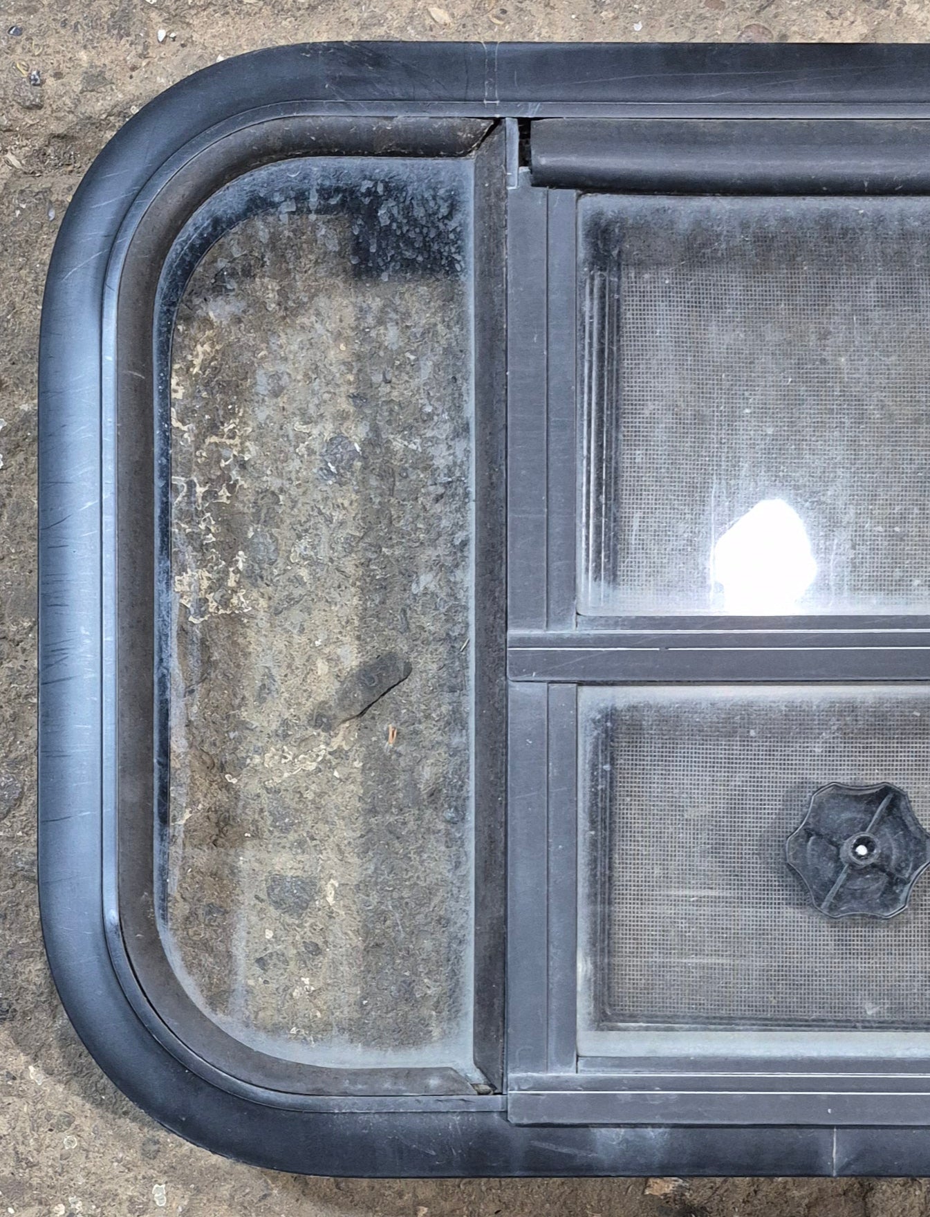 Used Black Radius Opening Window : 23 1/2