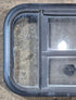 Used Black Radius Opening Window : 23 1/2" W x 14 3/4" H x 2" - Young Farts RV Parts
