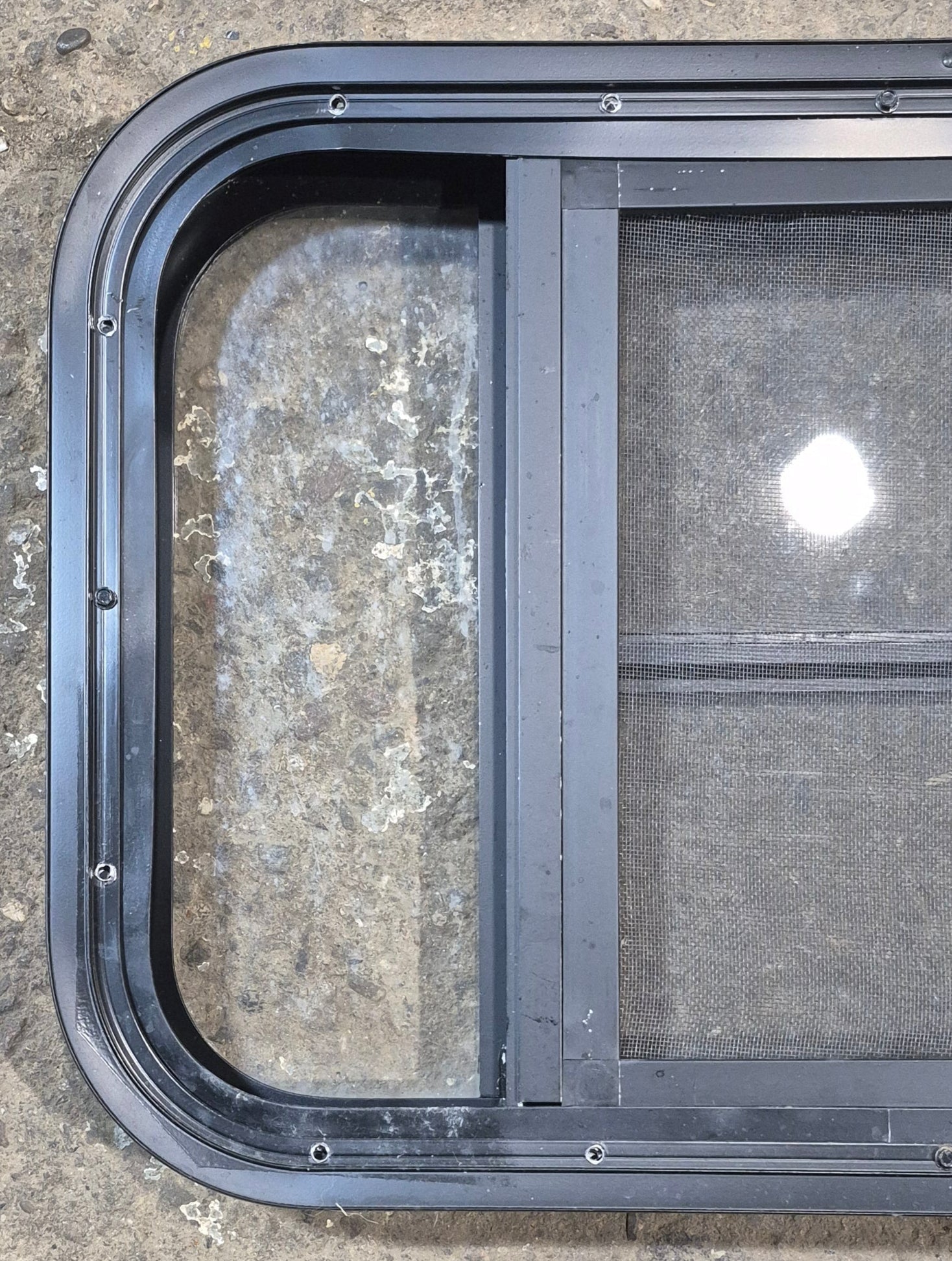 Used Black Radius Opening Window : 23 1/2