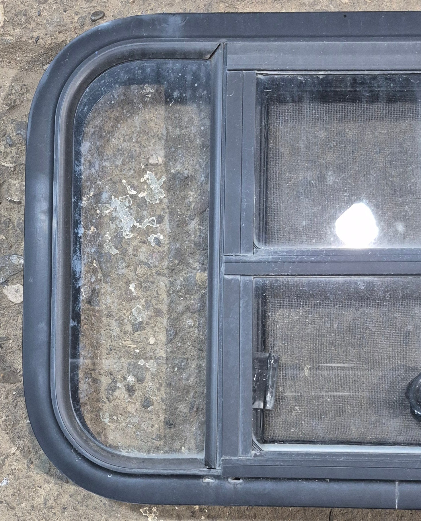 Used Black Radius Opening Window : 23 1/2