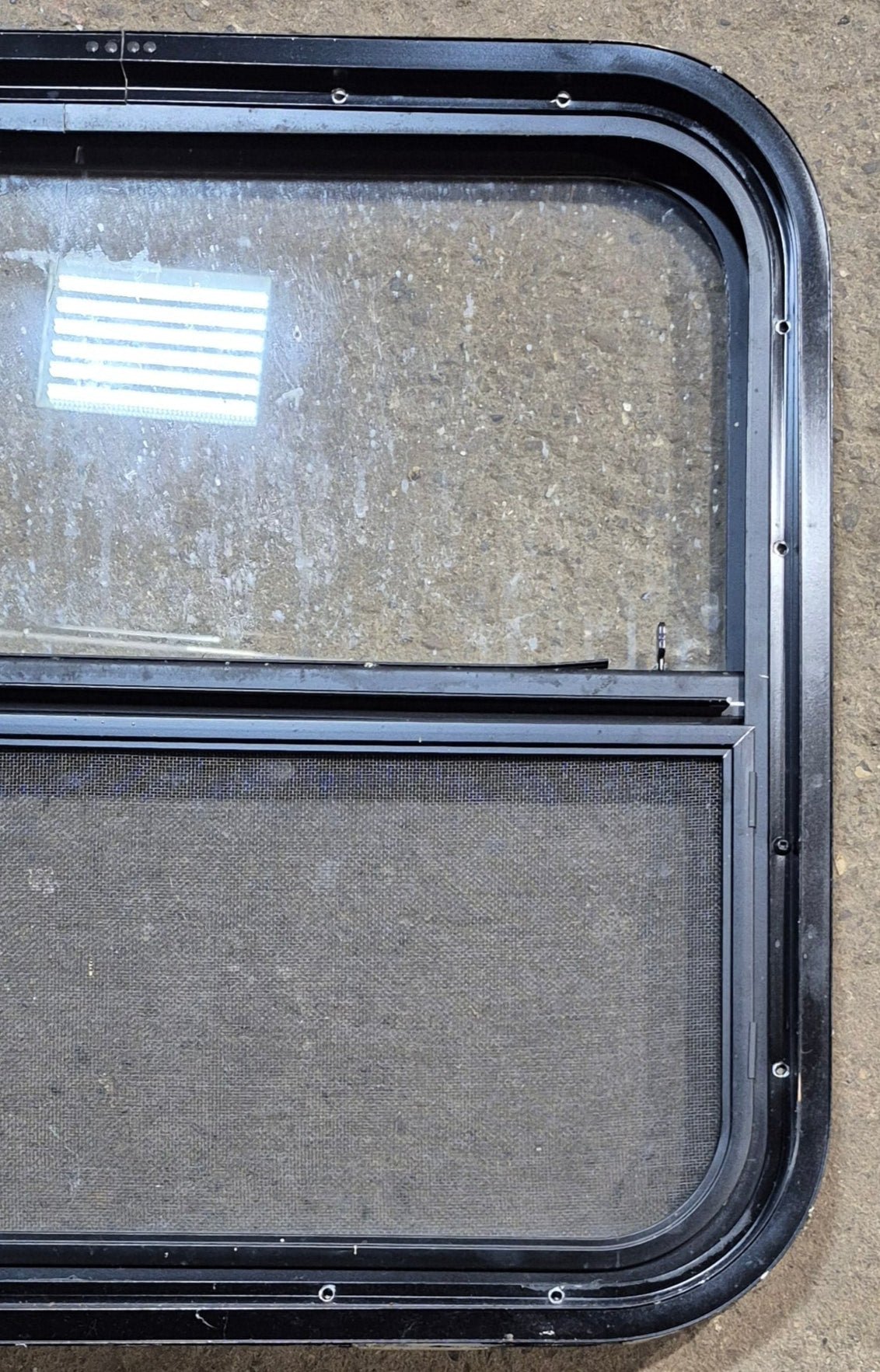 Used Black Radius Opening Window : 23 1/2