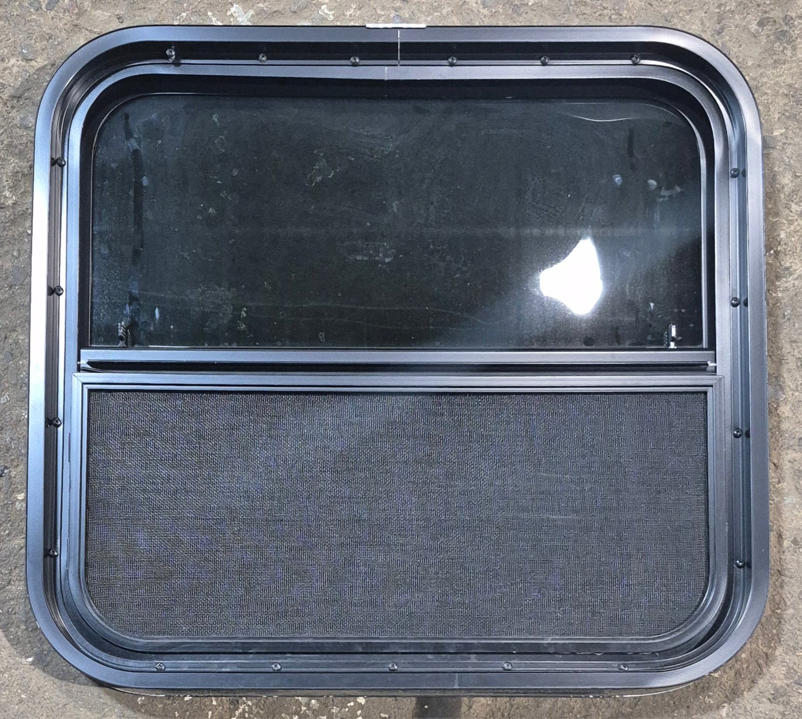 Used Black Radius Opening Window : 23 1/2