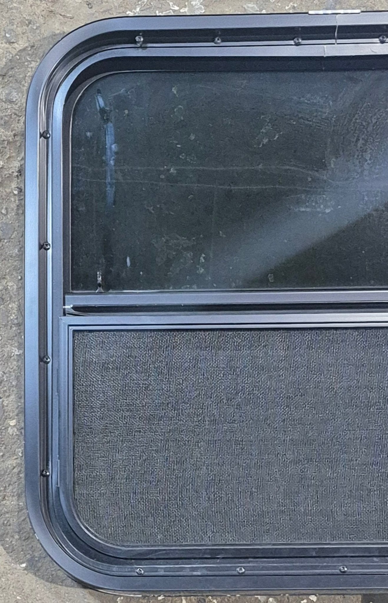 Used Black Radius Opening Window : 23 1/2