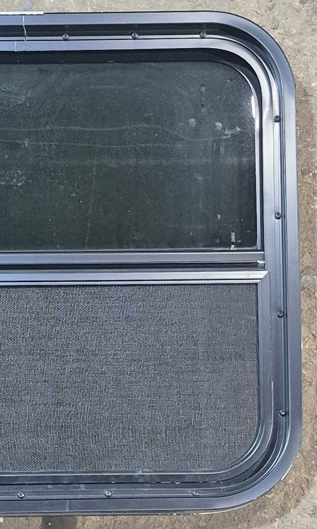 Used Black Radius Opening Window : 23 1/2