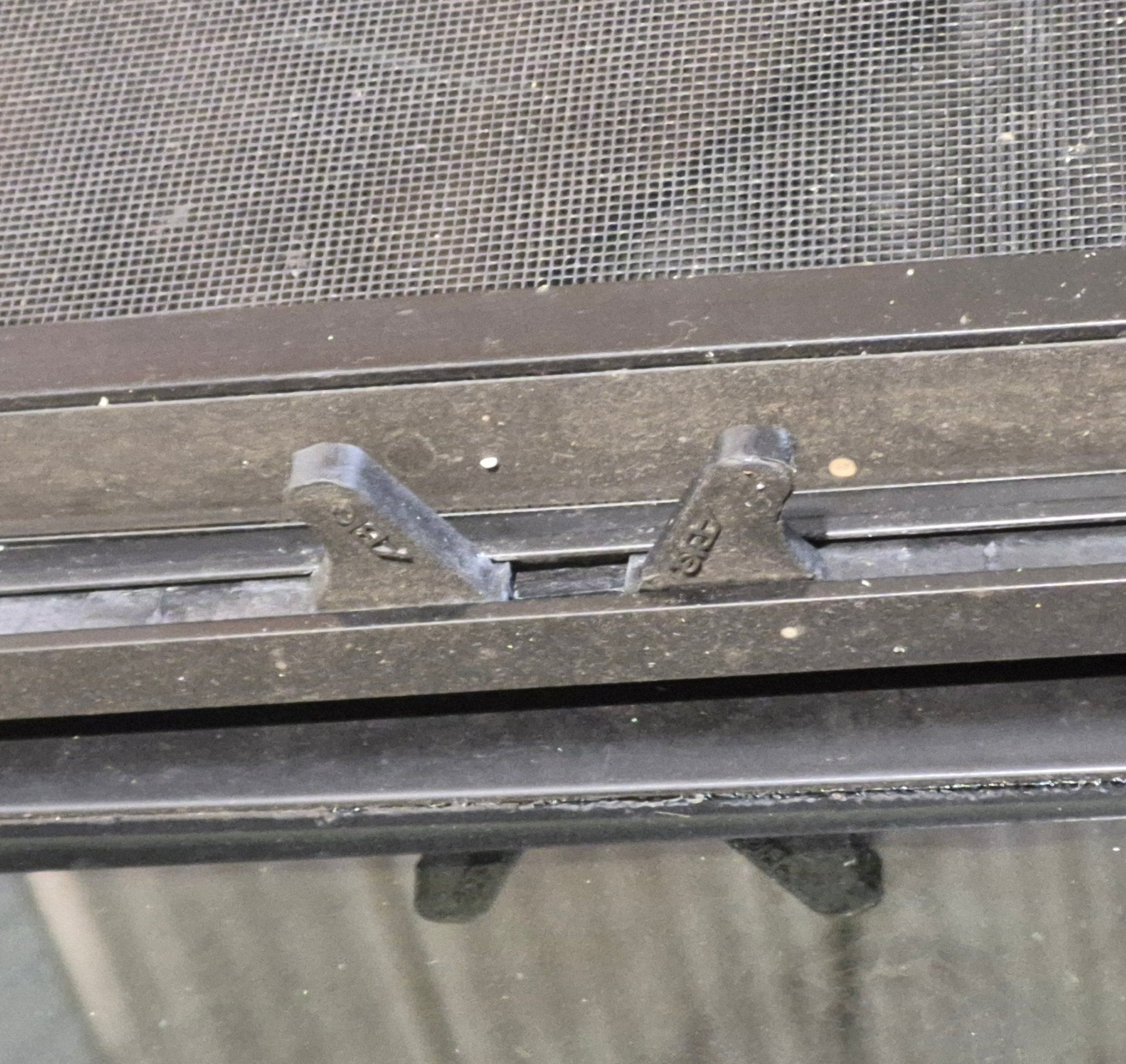 Used Black Radius Opening Window : 23 1/2" W x 21 1/4" H x 2" - Young Farts RV Parts