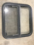 Used Black Radius Opening Window : 23 1/2" W X 21 1/4" H X 2" D - Young Farts RV Parts