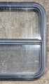 Used Black Radius Opening Window : 23 1/4" W x 21 1/4" H x 1 1/2" - Young Farts RV Parts