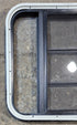 Used Black Radius Opening Window : 23 1/4" W x 21 3/4" H x 1 7/8" - Young Farts RV Parts