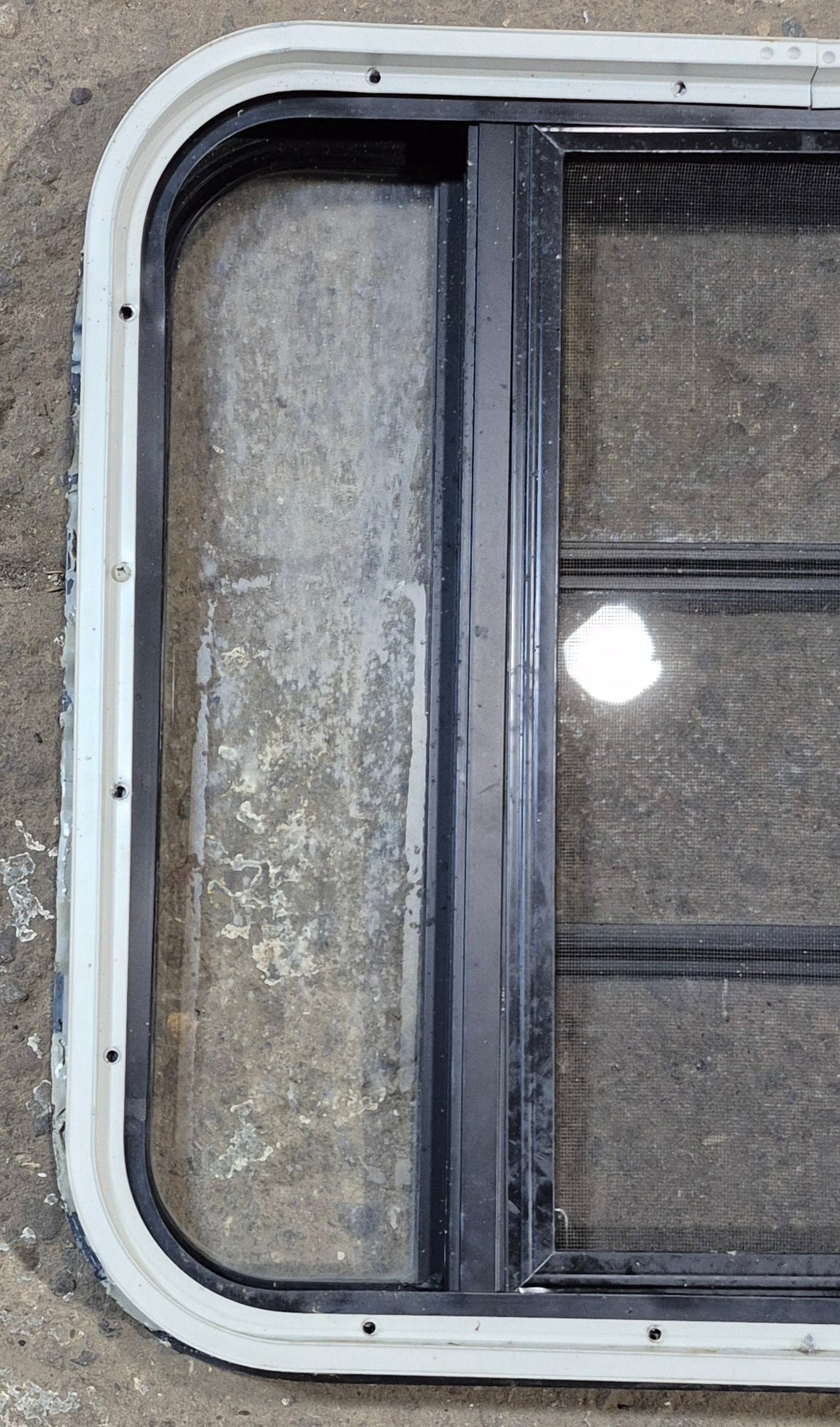 Used Black Radius Opening Window : 23 1/4