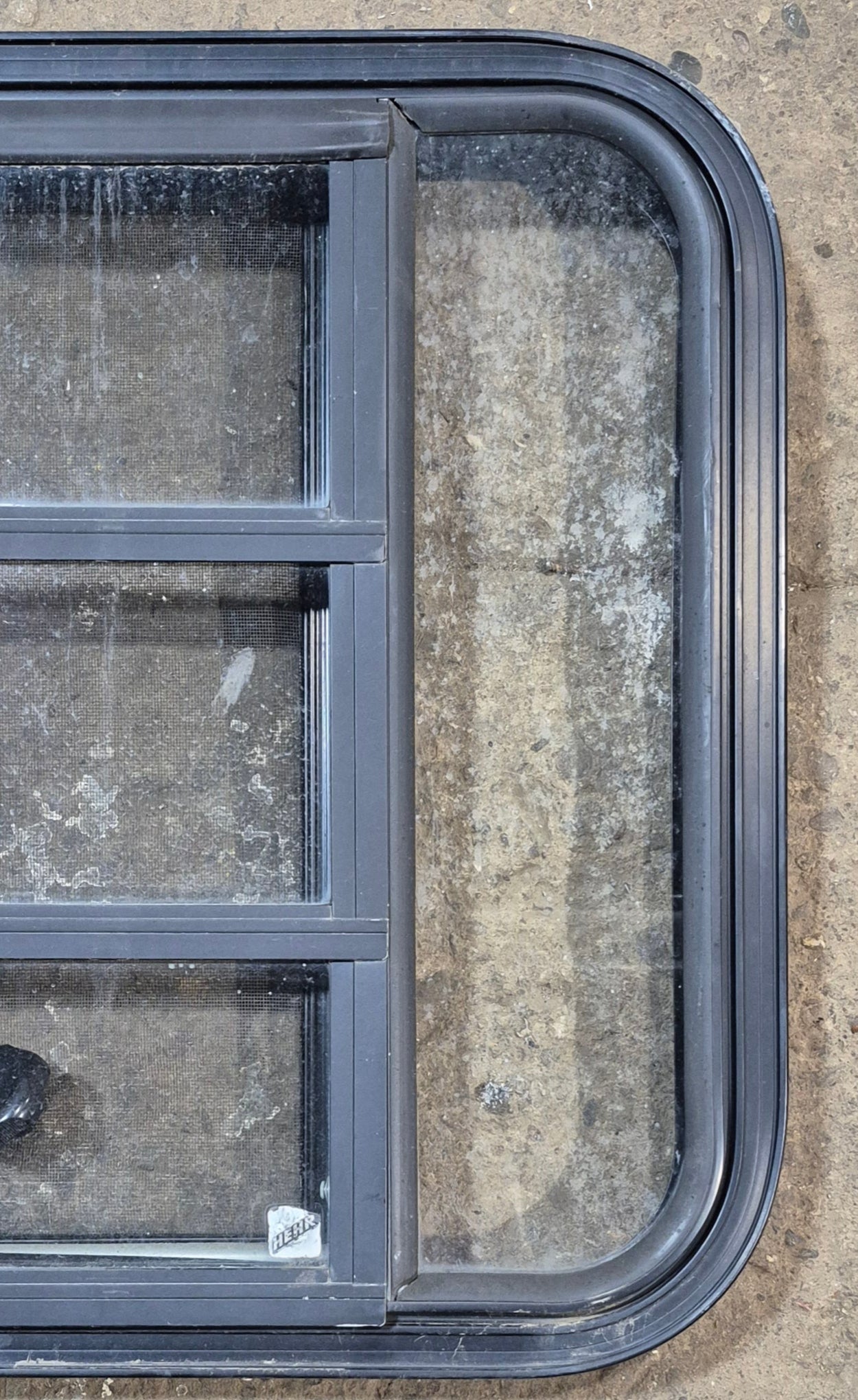 Used Black Radius Opening Window : 23 1/4