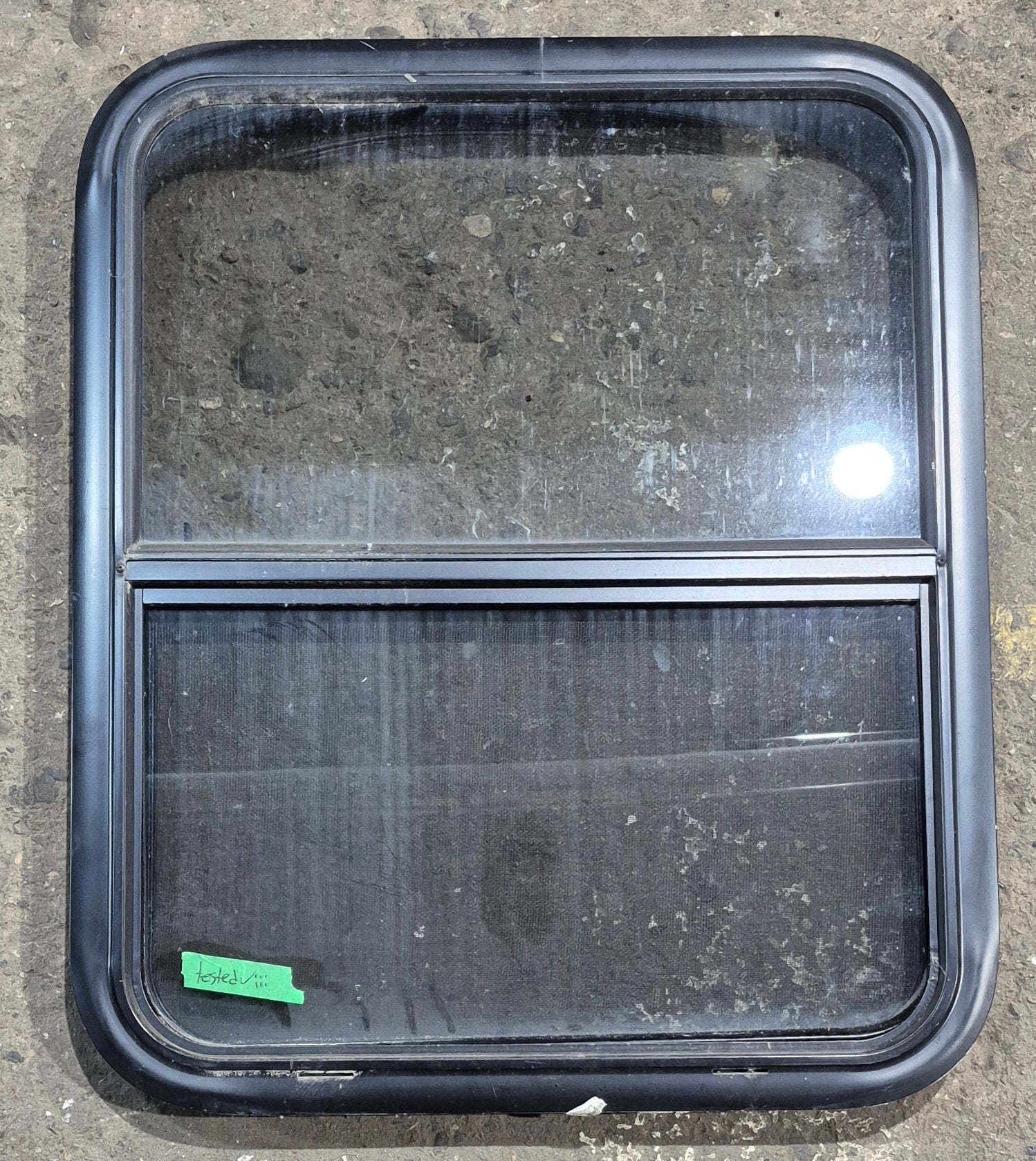 Used Black Radius Opening Window : 23 1/4