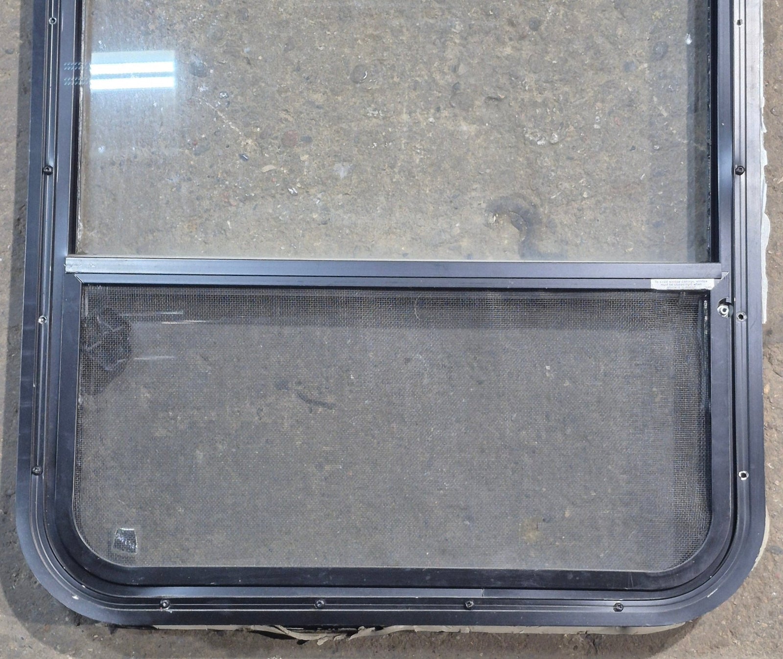 Used Black Radius Opening Window : 23 1/4