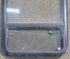 Used Black Radius Opening Window : 23 1/4" W x 34 1/2" H x 1 3/4" D - Young Farts RV Parts