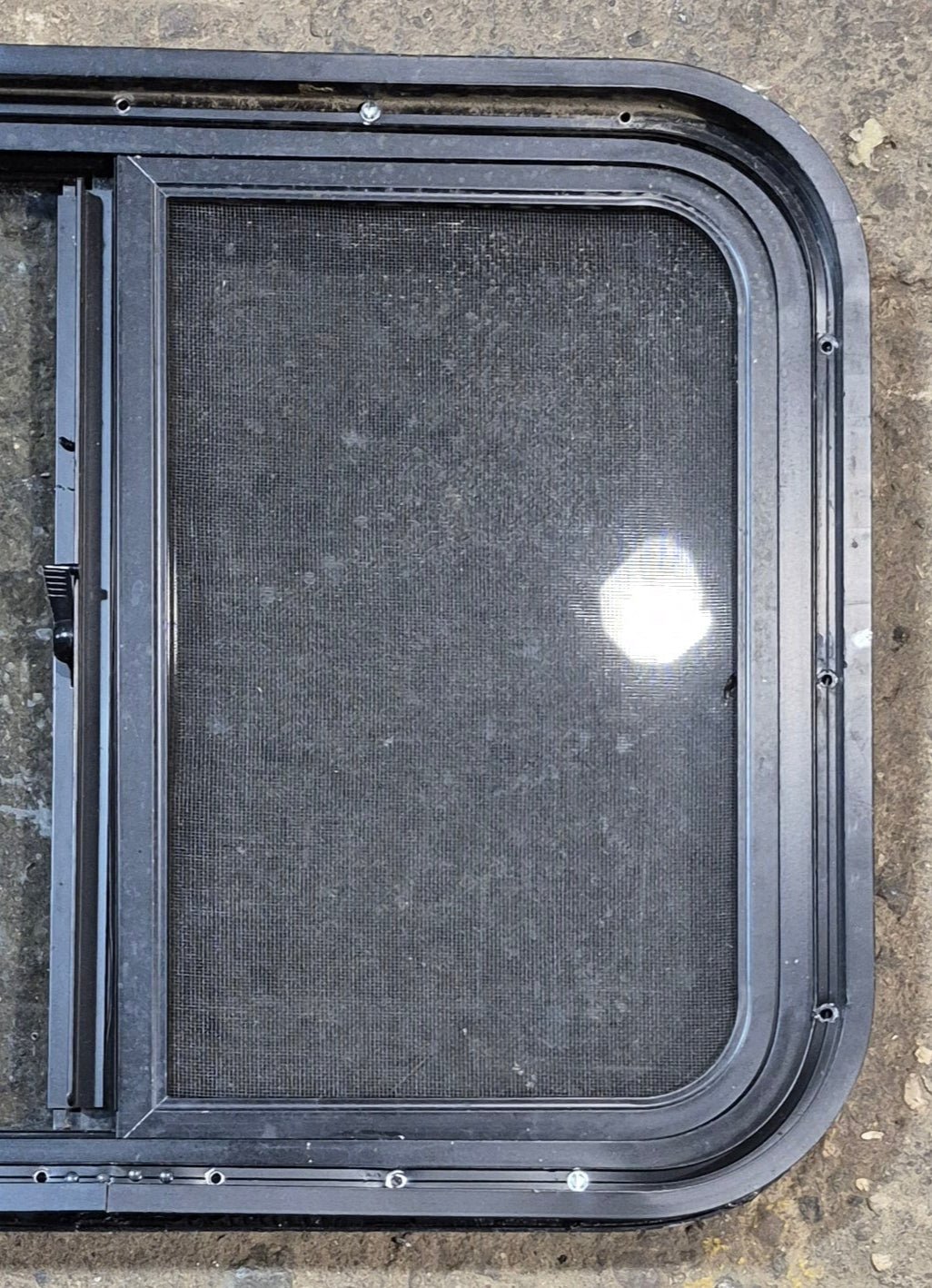 Used Black Radius Opening Window : 23 3/4