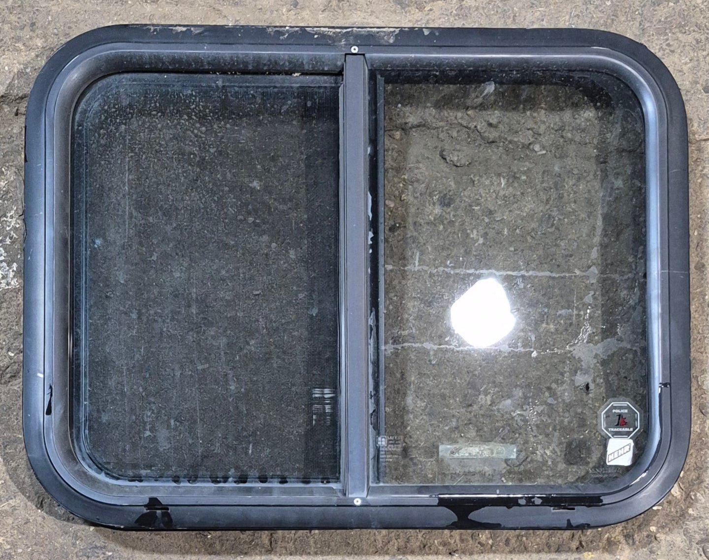 Used Black Radius Opening Window : 23 3/4