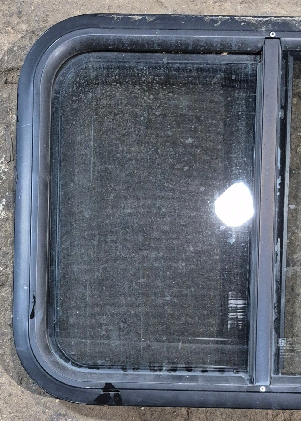 Used Black Radius Opening Window : 23 3/4
