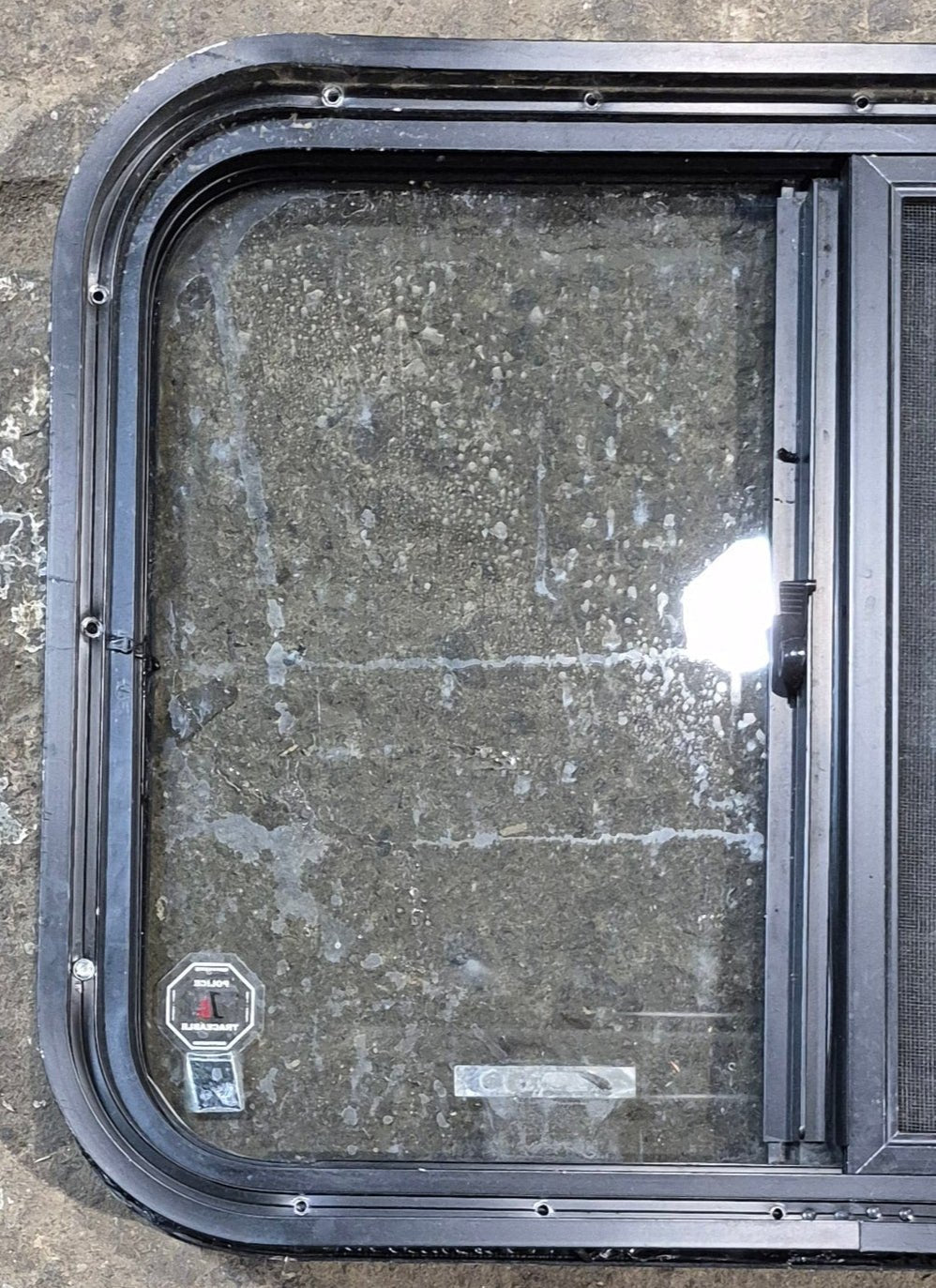 Used Black Radius Opening Window : 23 3/4