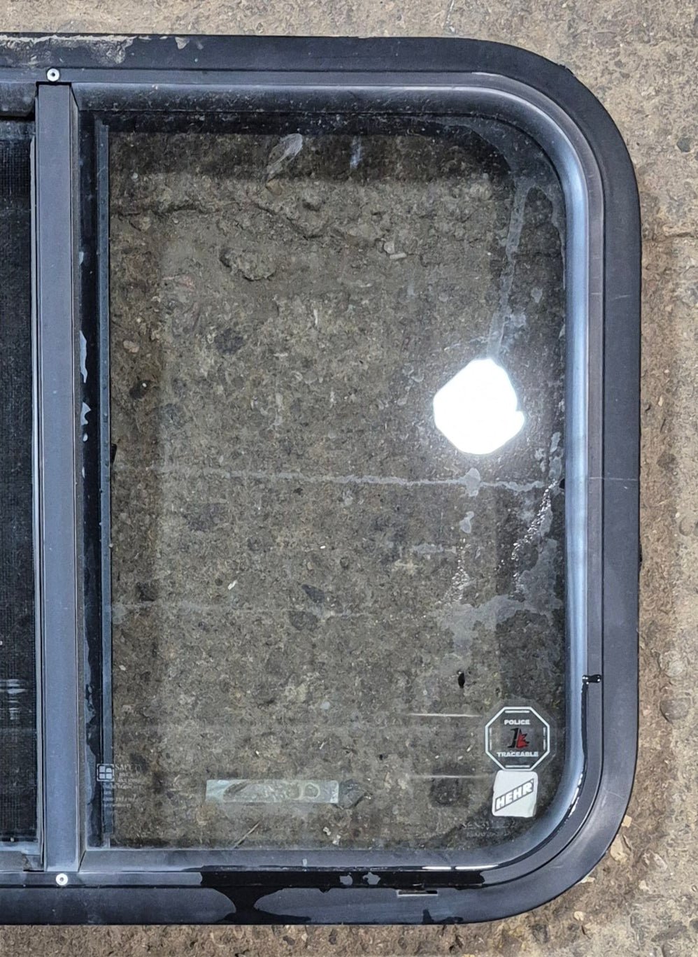 Used Black Radius Opening Window : 23 3/4