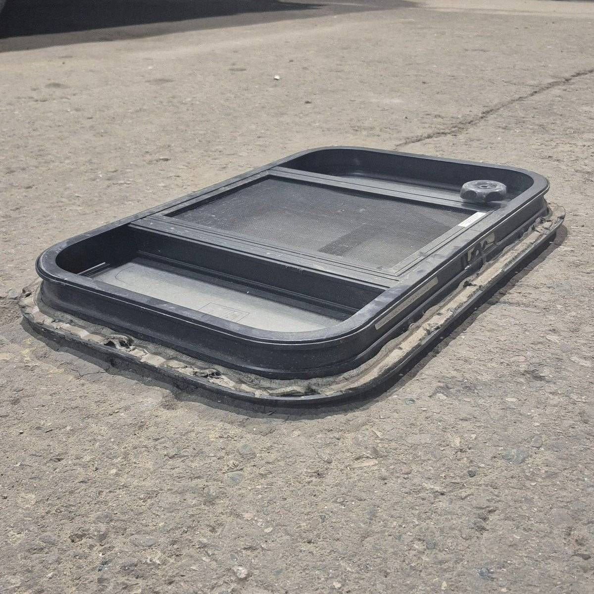 Used Black Radius Opening Window : 23 3/4