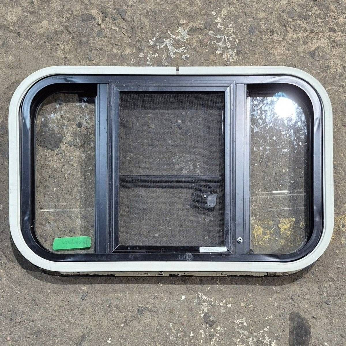 Used Black Radius Opening Window - 23.625 X 14.875 X 1.625 - Young Farts RV Parts