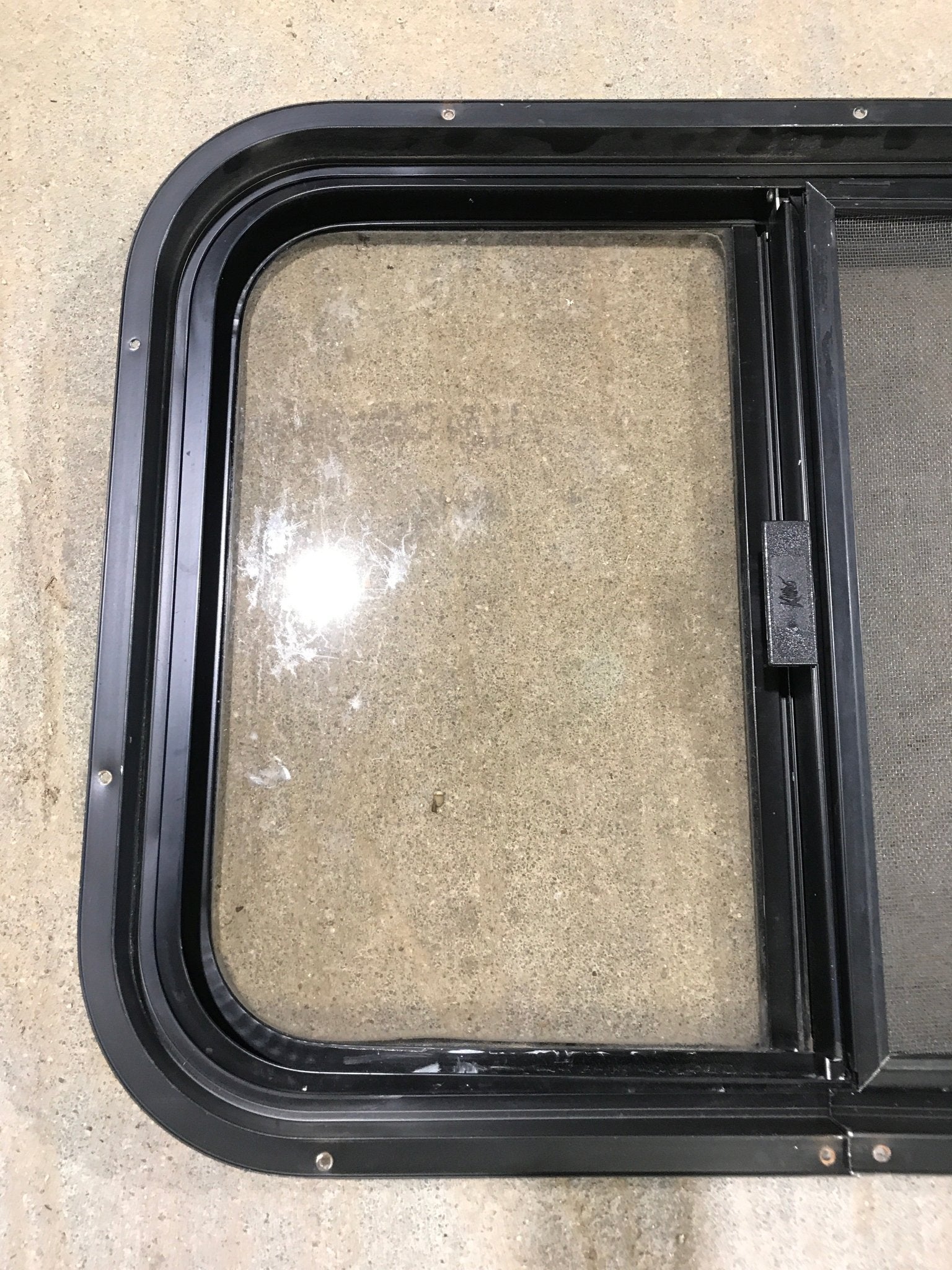Used Black Radius Opening Window : 24 1/2