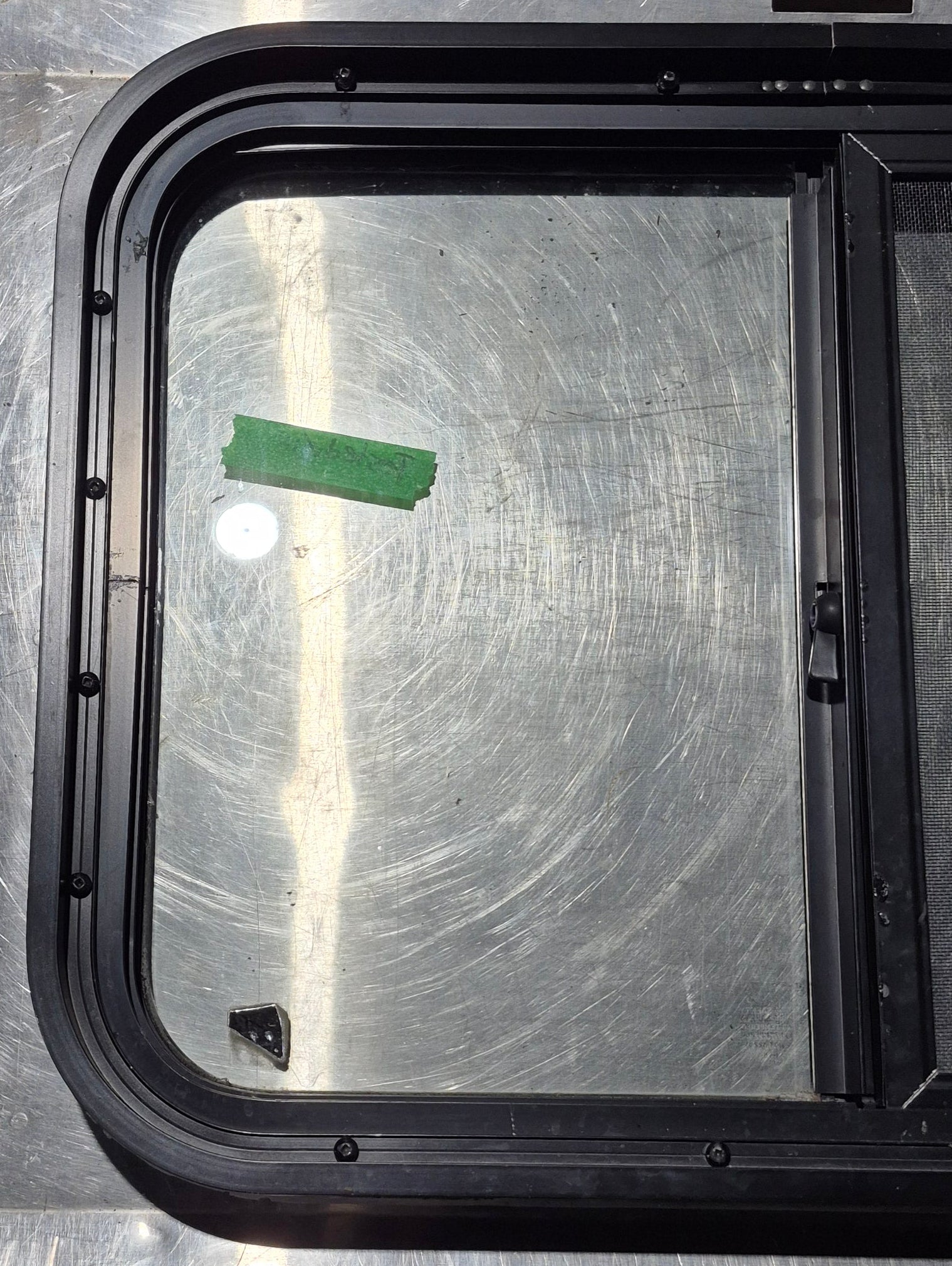 Used Black Radius Opening Window : 24 1/4