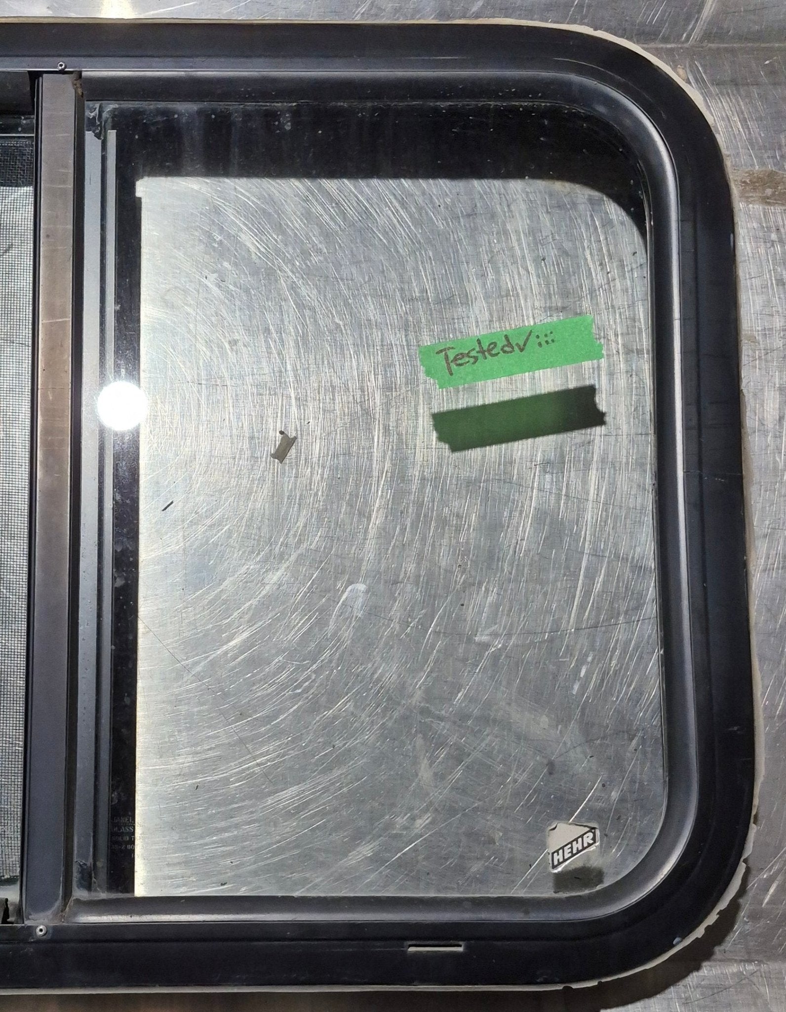 Used Black Radius Opening Window : 24 1/4