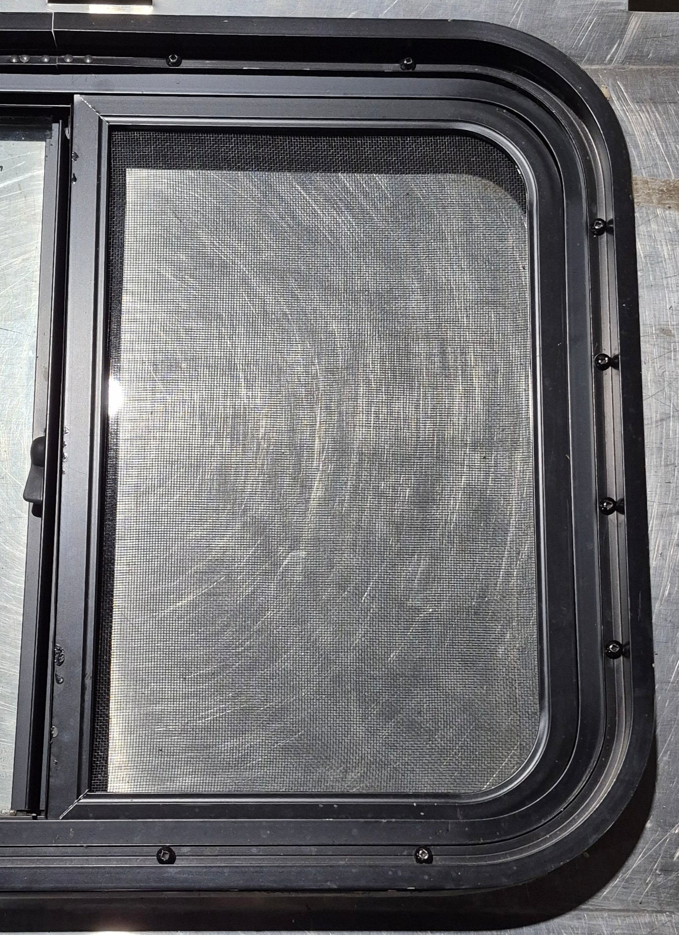 Used Black Radius Opening Window : 24 1/4